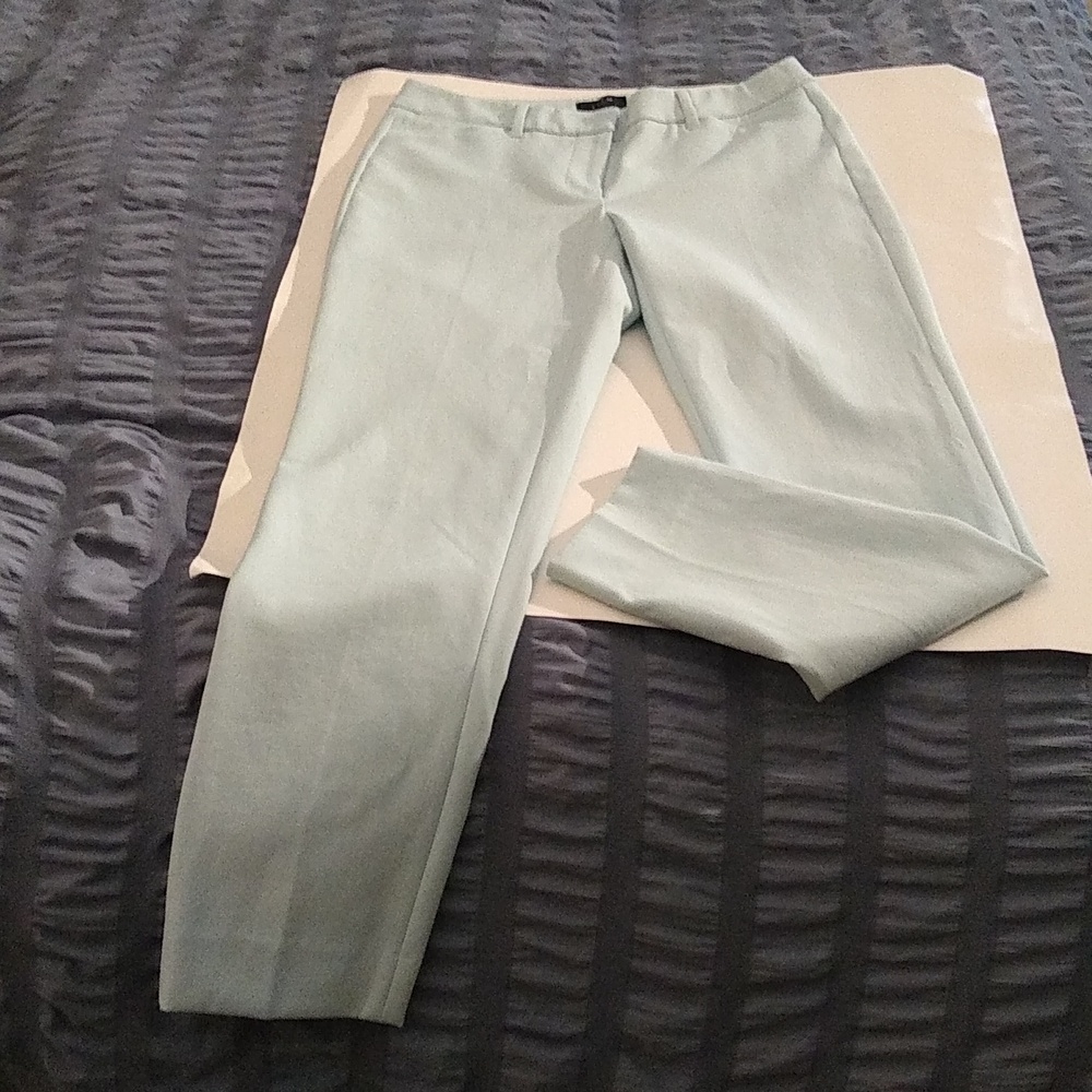 White House Black Market Light Mint Cropped Ankle Pants
